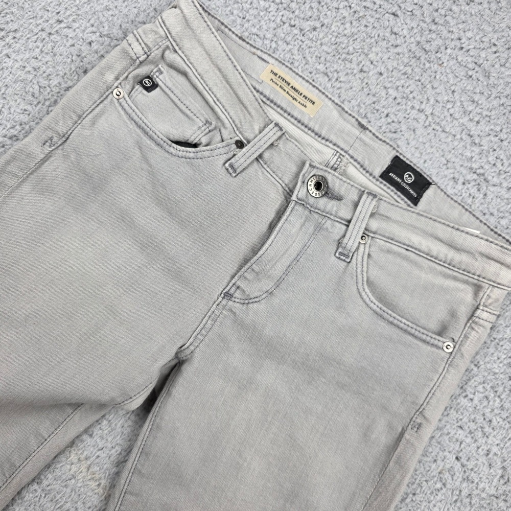 AG Adriano Goldschmied The Stevie Ankle Petite‎ Women's Gray Denim Jeans 24P